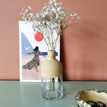 Vase en verre jaune pastel | PIA ~ Collection "Printemps"