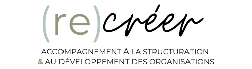 Logo de (re)créer, accompagnement à la structuration et au développement des organisations